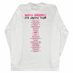 Who? Live Official Tour White Long Sleeve -Cheap Band Tees Vinyl Store WhoLongsleeve2 1
