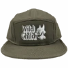 Cartoon Cat 5 Panel Olive Hat