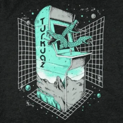 Arcade Vintage Black Zip Hoodie 9 Arcade Vintage Black Zip Hoodie -Cheap Band Tees Vinyl Store ZipHoodieBackClose