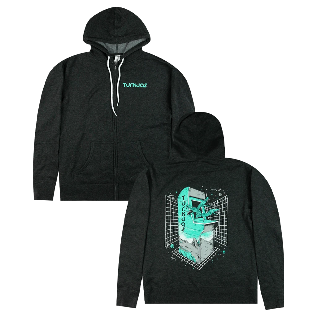 Arcade Vintage Black Zip Hoodie 1 Arcade Vintage Black Zip Hoodie