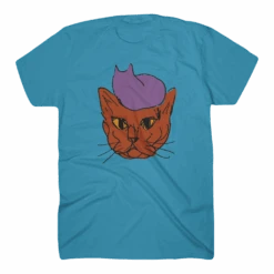 Cat On Cat Aqua T-Shirt