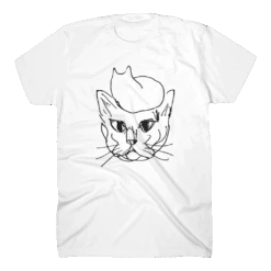 Cat On Cat White T-Shirt