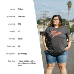 Dyke Drama Tee -Cheap Band Tees Vinyl Store dykedrama 0004 model2 bio