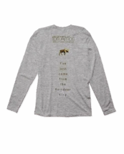 Reindeer Heather Grey Long Sleeve T-Shirt -Cheap Band Tees Vinyl Store file 14 12