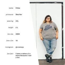 Soft Butch Grey Tri-Blend -Cheap Band Tees Vinyl Store softbutch 0003 model2 bio