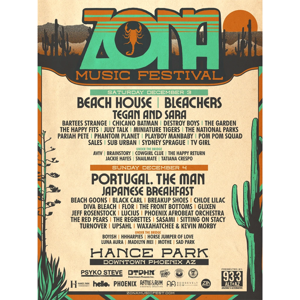 ZONA Music Festival 18x24 Lineup Poster 1 ZONA Music Festival 18x24 Lineup Poster